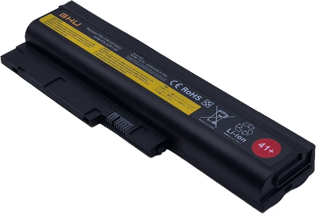 Alt view image 4 of 7 - GHU 57Wh Battery Replacement for Lenovo ThinkPad T60 T60P R60 R61E T500 W500 Z60M Z61M, Compatible with 40Y6795 92P1141