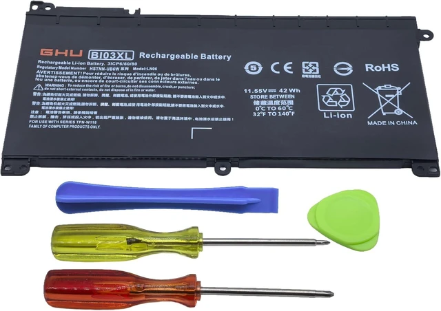 Main image of GHU BI03XL ON03XL Battery Replacement for HP Pavilion x360 13-U M3-U Stream 14-AX, Compatible with HSTNN-UB6W