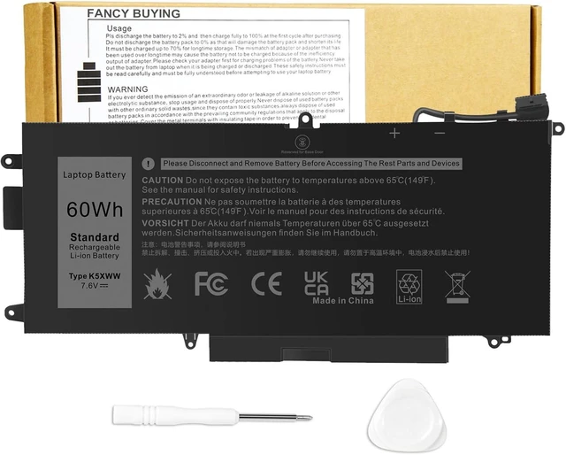 Main image of Fancy Buying K5XWW Laptop Battery for Dell Latitude 7389 7390 2-in-1 Latitude 12 5000 5289 2-in-1, fits E5289 L3180 Series P29S001 P29S002 451-BBZC 725KY 71TG4 N18GG 6CYH6 CFX97