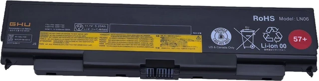 Alt view image 2 of 7 - GHU New Battery 58 WH 57+ Replacement for 0C52864 0C52863 45N1152 Fast Charging Rechargeable Over 500 Cycles, Easy Installation Compatible with Thinkpad W541 T450p T540p T440p L440 L540 W540