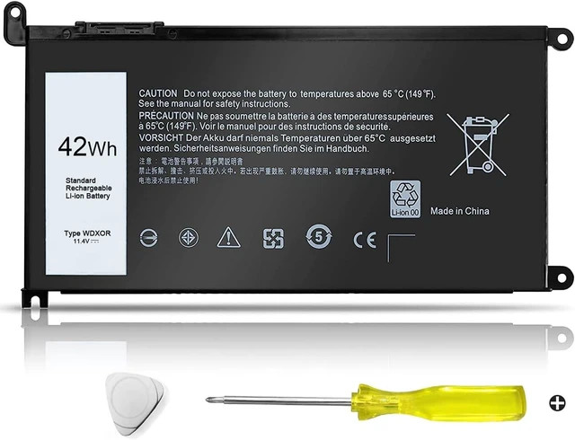 Main image of WDX0R Laptop Battery Replacement for Dell Inspiron 13 15 5000 7000 Series 5379 5565 5567 5570 5579 5570 7579 7573 7378 Latitude 3400 3500 3480 3580 7368 17 5765 5767 P69G 3CRH3 T2JX4 42Wh