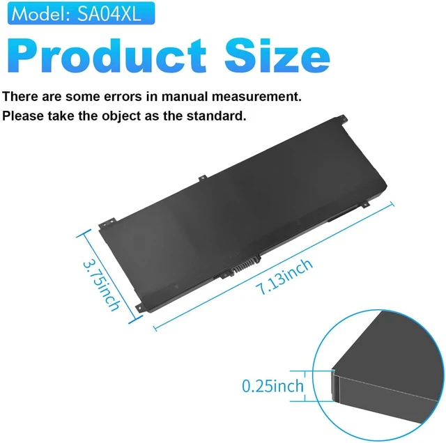 Alt view image 3 of 7 - SA04XL Battery for HP Envy X360 15m-ds0011dx 15m-dr0012dx 15m-ds0xxx