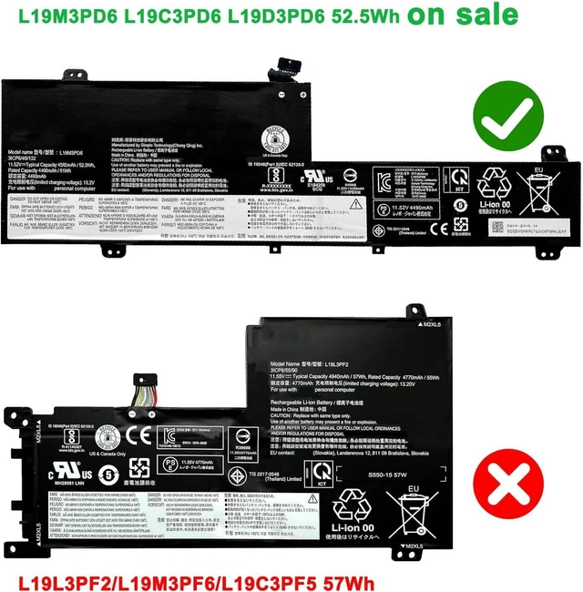 Alt view image 3 of 7 - L19M3PD6 L19C3PD6 Laptop Battery for Lenovo IdeaPad Flex 5-14ITL05