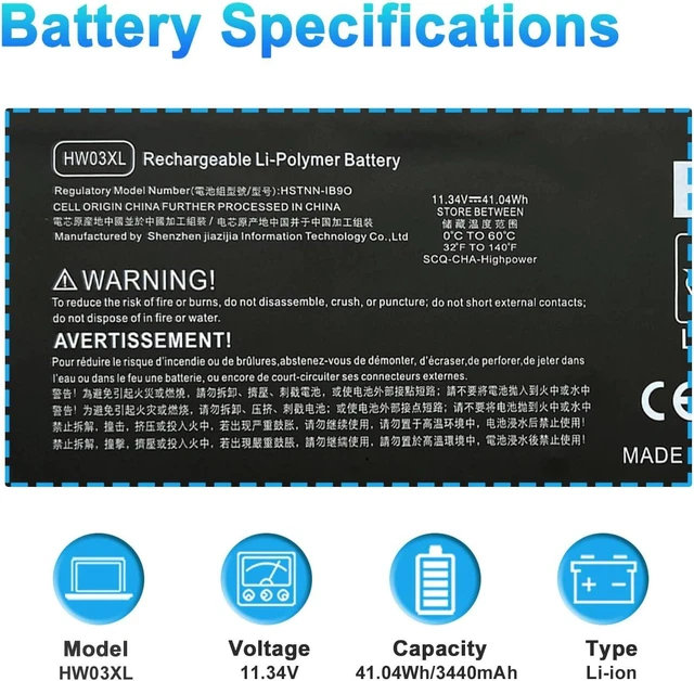 Alt view image 2 of 7 - HW03XL L97300-005 Laptop Battery for HP Pavilion 15-EG 15EH 17CN