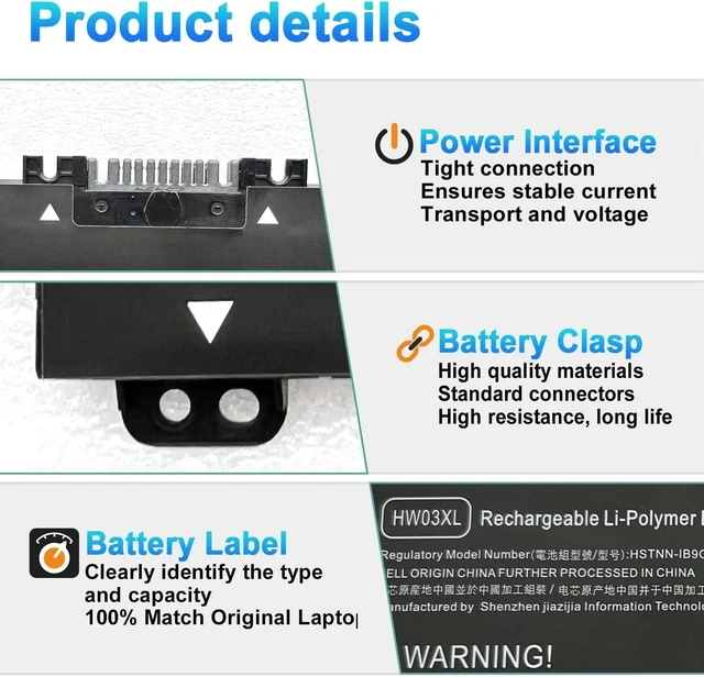 Alt view image 3 of 7 - HW03XL L97300-005 Laptop Battery for HP Pavilion 15-EG 15EH 17CN