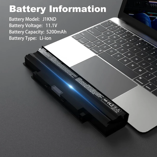 Alt view image 3 of 7 - J1KND 11.1v 58wh Laptop Battery for Dell Inspiron N7010 N7110 N5010 N5110 N5030 N5040 N5050 3520 N4010 N4110 N4050 M5010 3420 M5030 M5040 M5110 Vostro 3550 3450 3520 3750 4T7JN TKV2V JIKND