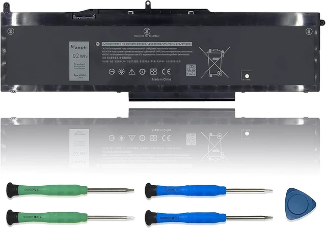 Main image of VG93N Laptop Battery Compatible with Dell Latitude 15 5580 5590 5591 E5580 E5590 E5591 Precision 15 3520 3530 M3520 M3530 Series Notebook WFWKK 0WFWKK 11.4V 92Wh 7666mAh 6-Cell