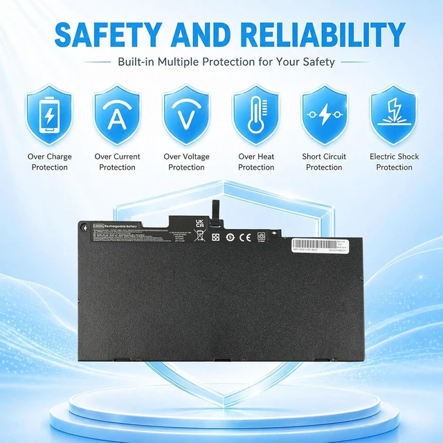 Alt view image 5 of 7 - CS03XL Battery for HP Elitebook 745 755 840 848 850 G3 Laptop