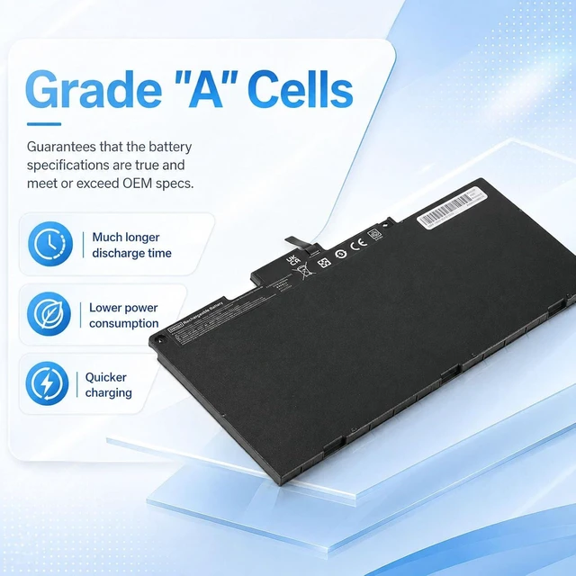 Alt view image 6 of 7 - CS03XL Battery for HP Elitebook 745 755 840 848 850 G3 Laptop