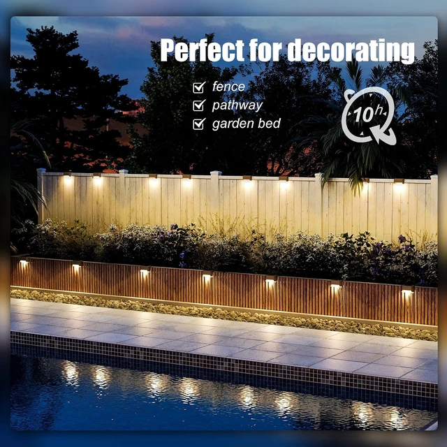Alt view image 5 of 7 - SOLPEX Solar Deck Lights Outdoor 16 Pack,Step Light Waterproof,Warm White