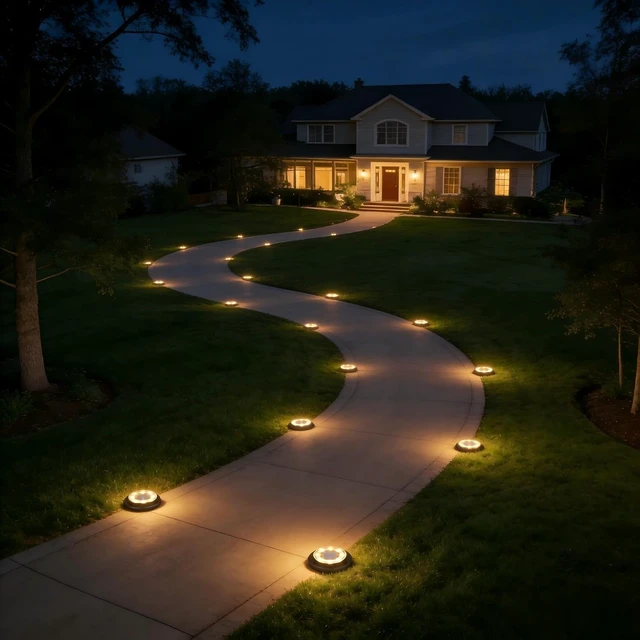 Alt view image 6 of 7 - Solar Lights Outdoor Waterproof - Warm White 12 Pack 2-in-1 Ground Lights