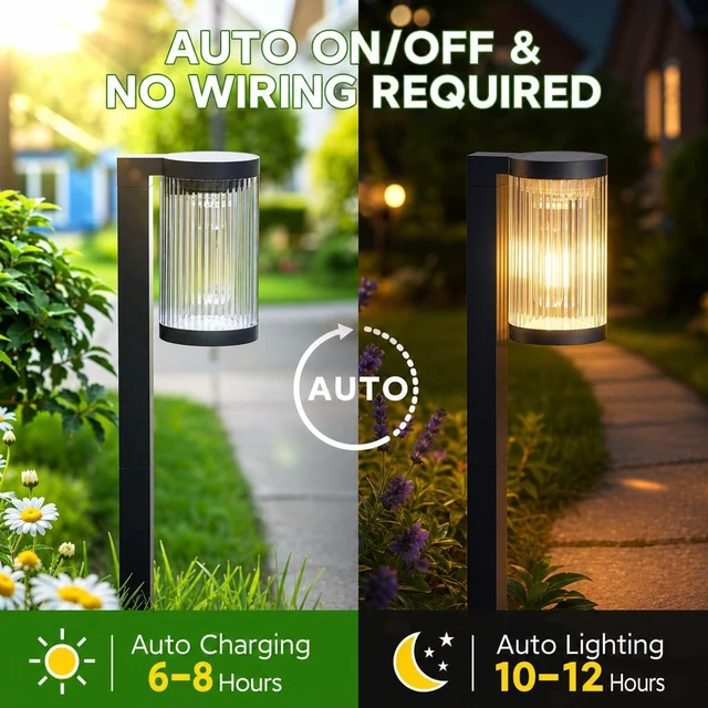 Alt view image 7 of 7 - ELECLINK Solar Pathway Lights Outdoor, 6 Pack Upgraded Outdoor Solar Lights for Outside Super Bright Up to 12Hrs, IP65 Waterproof Solar Garden Lights for Yard Path Sidewalk Driveway Walkway Decor