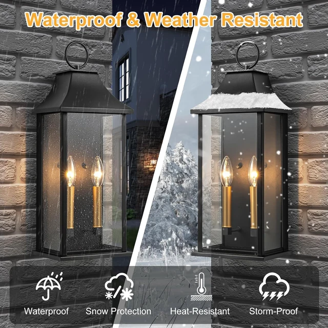 Alt view image 4 of 7 - 20.6" Aluminum Dusk to Dawn Outdoor Wall Light, Porch Lights