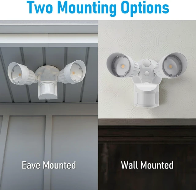 Alt view image 7 of 7 - LEONLITE Motion Sensor Security Lights Dusk to Dawn IP65 5000K White