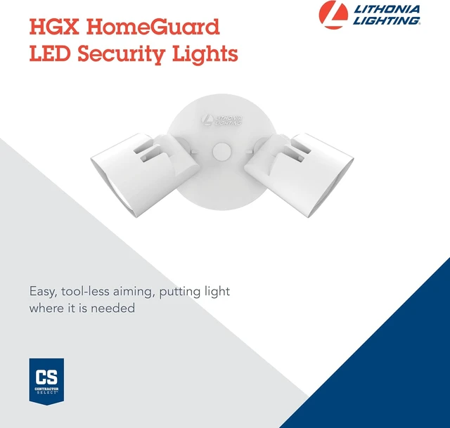 Alt view image 3 of 7 - Lithonia Lighting HomeGuard 2-Light LED Outdoor Flood Lights, 4000K, Bronze