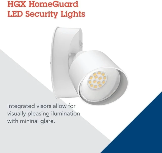 Alt view image 4 of 7 - Lithonia Lighting HomeGuard 2-Light LED Outdoor Flood Lights, 4000K, Bronze
