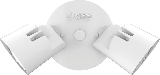 Alt view image 6 of 7 - Lithonia Lighting HomeGuard 2-Light LED Outdoor Flood Lights, 4000K, Bronze