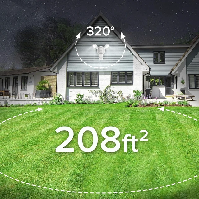 Alt view image 2 of 7 - SANSI Upgraded 25W 3000LM Motion Sensor Outdoor Lights, Security Light