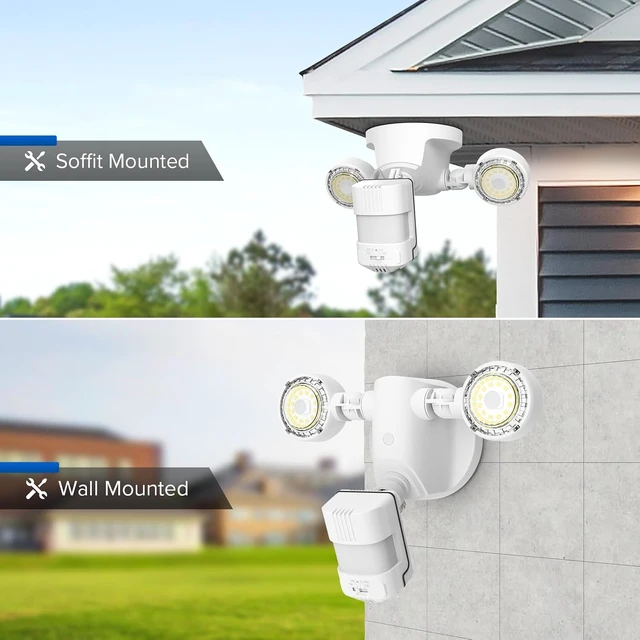 Alt view image 6 of 7 - SANSI Upgraded 25W 3000LM Motion Sensor Outdoor Lights, Security Light