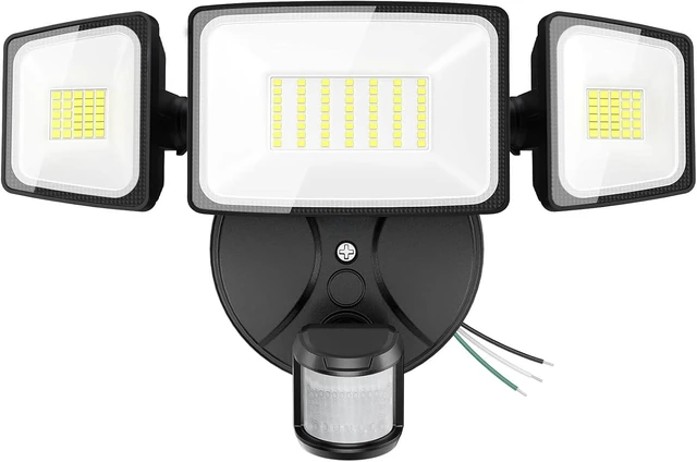 Main image of Onforu 75W LED Flood Light Motion Sensor Outdoor, 7000lm Dusk to Dawn Flood Light, Security Light with Three Head, IP65 Waterproof Exterior Floodlight, 6500k Wall Light for Entryway Stairs Yard Garage