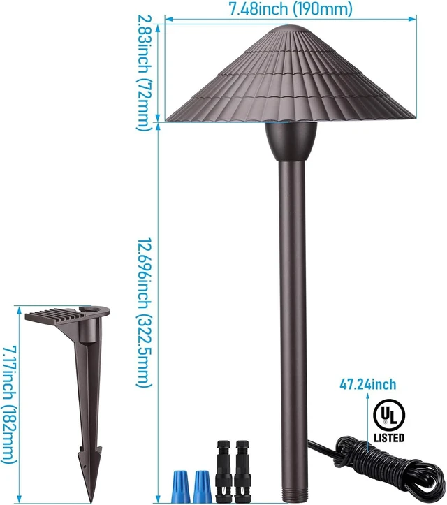 Alt view image 7 of 7 - LEONLITE 4-Pack 5CCT LED Low Voltage Landscape Path Lights, 12-24V AC/DC