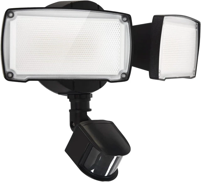Main image of UME 19W LED Flood Light Motion Sensor Outdoor, 2 Adjustable Head, 2000LM, 5000K, IP65 Waterproof, Dusk to Dawn Security Light with Photocell for Exterior,Outside,Garage,House(Black)