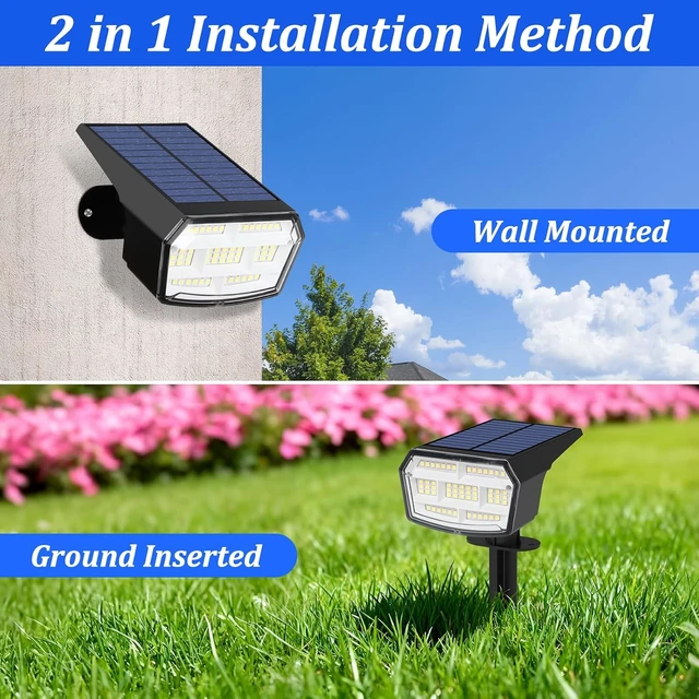 Alt view image 6 of 7 - 6-Pack Solar Spot Lights Outdoor Waterproof, Landscape Spotlight Cool White