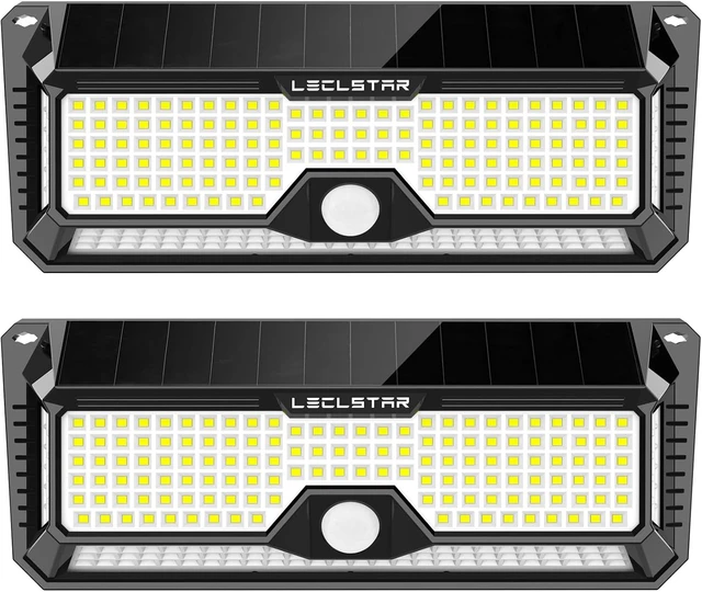 Main image of Solar Outdoor Lights - 4000Lm 268 LED Motion Sensor Lights Outdoor, IP65 Waterproof Led Security Lights Bright Solar Wireless Flood Wall Lights with 3 Optional Modes and 4 Wide Angle (2 Pack)
