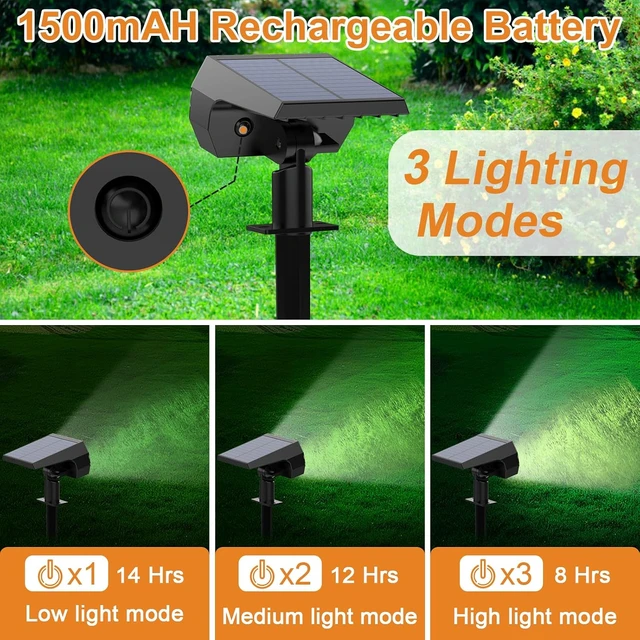 Alt view image 3 of 6 - WELALO Solar Light Outdoor, IP68 Waterproof, 65 LED, Cool White, 6 Pack