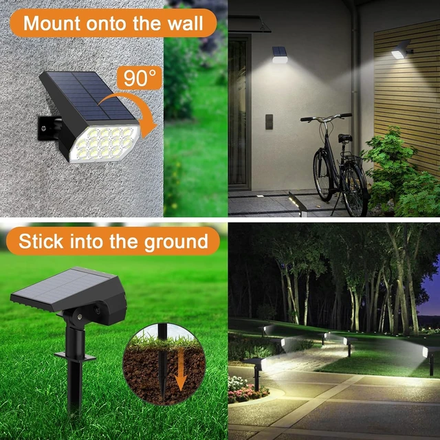 Alt view image 5 of 6 - WELALO Solar Light Outdoor, IP68 Waterproof, 65 LED, Cool White, 6 Pack
