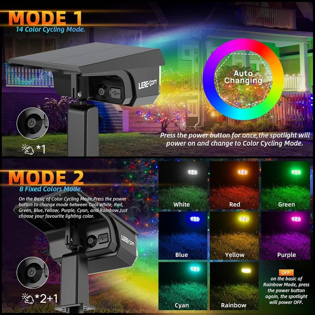 Alt view image 5 of 7 - LEREKAM Solar Halloween Lights Outdoor Halloween Decorations Outdoor 2 Pack