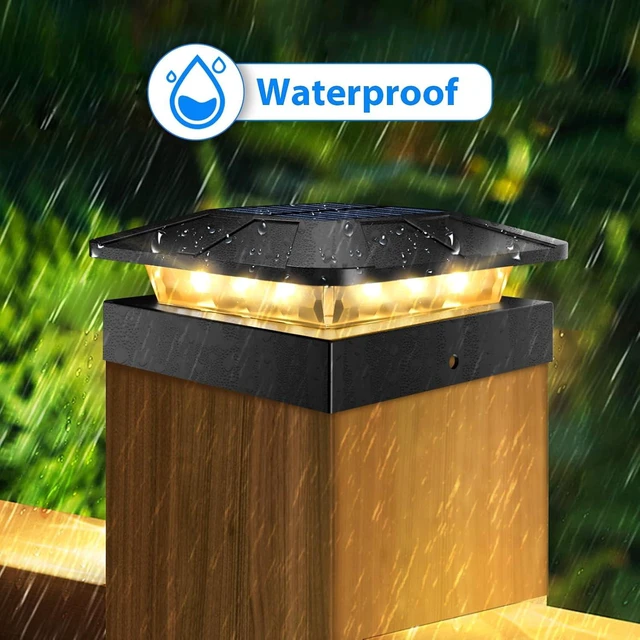 Alt view image 6 of 7 - Peasur 12 Packs 4x4 Solar Post Cap Lights with 3 Lighting Modes