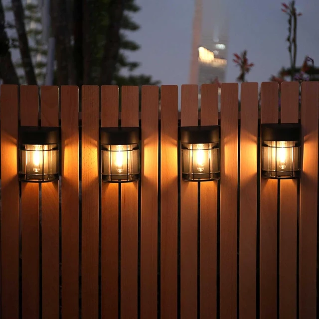 Alt view image 5 of 6 - Solar Fence Lights, 12 Pack Waterproof Solar Lights Outdoor, Outdoor Solar Lights for Fence Garden Yard Step Deck Stairs