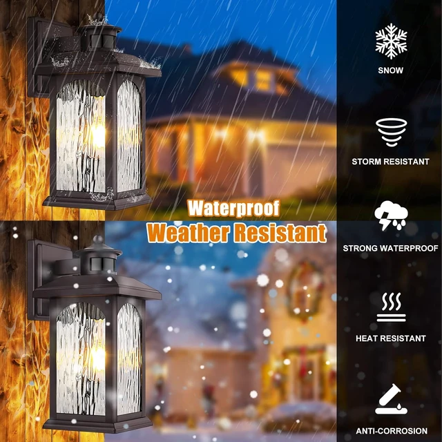 Alt view image 5 of 7 - FILIYANO Motion Sensor Outdoor Wall Lights, Oil Rubbed Bronze, 2 Pack