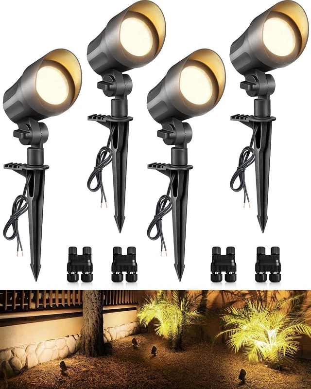 Main image of SUNVIE 6W AntiGlare LED Low Voltage Landscape Lighting with Connector 4Pack