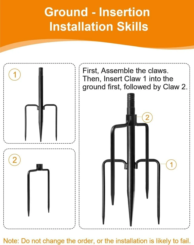 Alt view image 6 of 7 - 4 Pack String Light Poles for Outside, Adjustable Metal Patio Light Poles