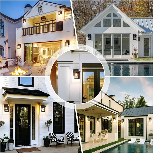 Alt view image 4 of 7 - MATAMEYE Outdoor Wall Light Fixture, Exterior Waterproof Porch Lighting