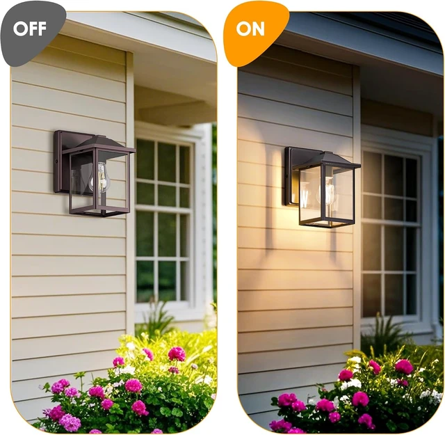 Alt view image 5 of 7 - MATAMEYE Outdoor Wall Light Fixture, Exterior Waterproof Porch Lighting