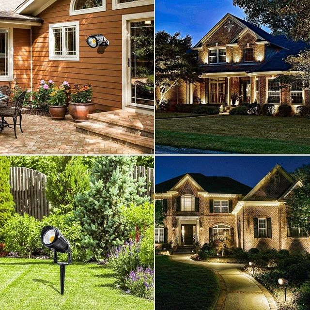 Alt view image 6 of 7 - ZUCKEO 10W Low Voltage Landscape Lights LED Landscape Lighting with Connectors, 12V Outdoor Spotlights Yard Garden Pathway Lights, 1000LM Waterproof Warm White Light (14 Pack)