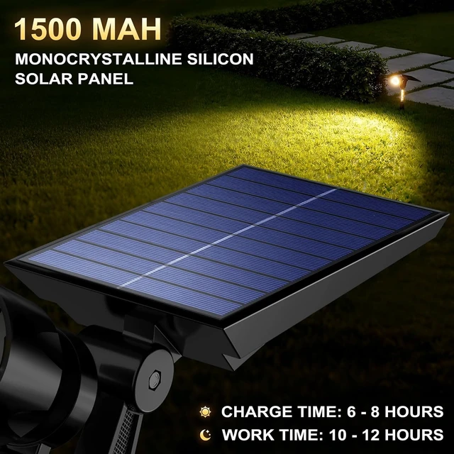 Alt view image 5 of 7 - DenicMic Solar Spot Lights Outdoor Waterproof Warm Lens LED 4 Pack