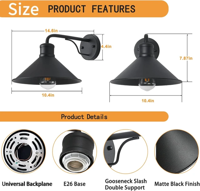 Alt view image 2 of 6 - Outdoor Light Fixture, Exterior Lighting Fixtures