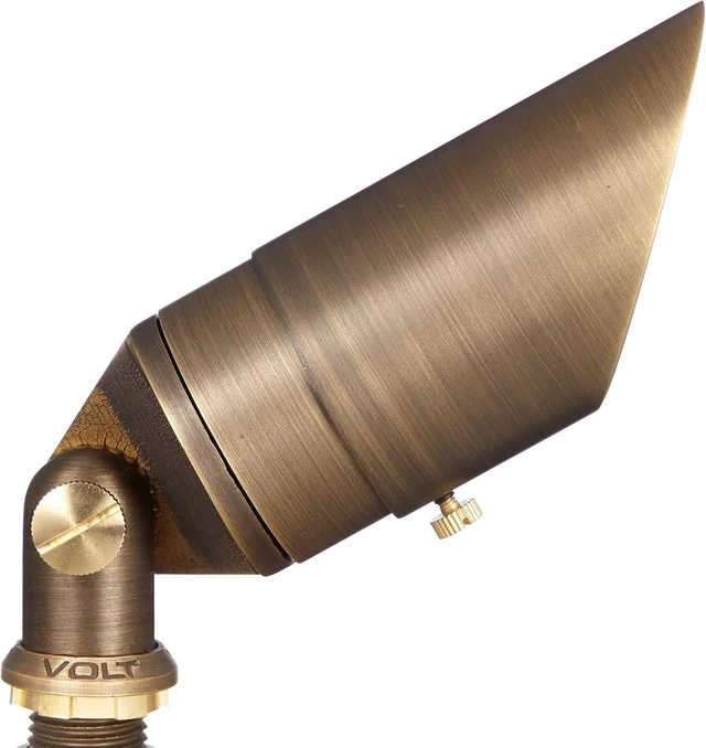 Alt view image 3 of 7 - VOLT Top Dog 12V Cast Brass Outdoor Spotlight (Bronze)