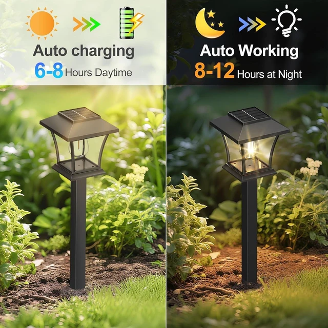 Alt view image 6 of 7 - Sparkblaze 16 Pack Solar Pathway Lights Outdoor, Warm White