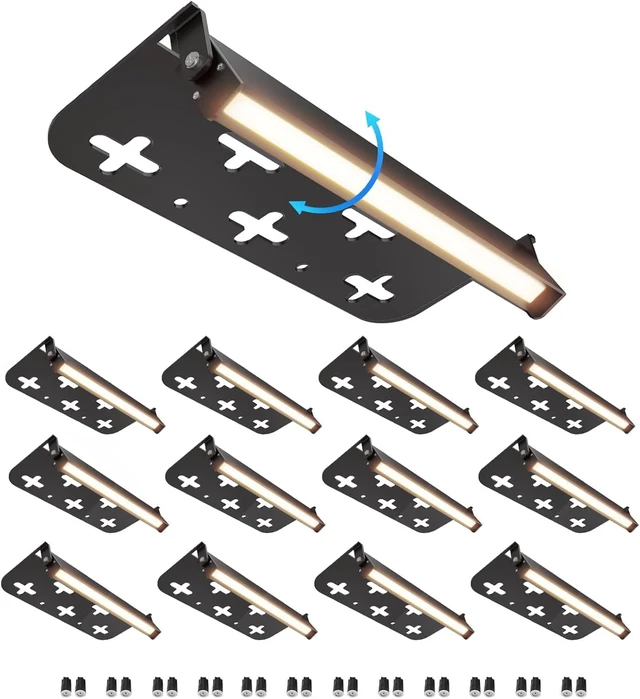 Main image of 7 Inch Retaining Wall Lights, 2700K LED Hardscape Lighting, 12 Pack
