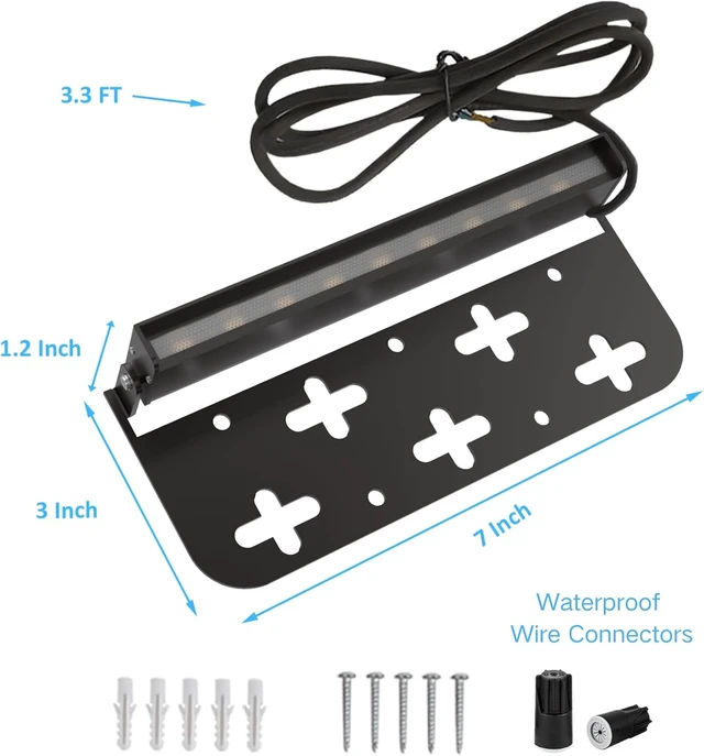 Alt view image 6 of 7 - 7 Inch Retaining Wall Lights, 2700K LED Hardscape Lighting, 12 Pack