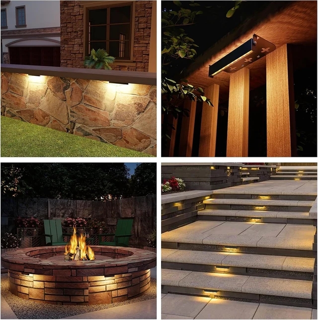 Alt view image 7 of 7 - 7 Inch Retaining Wall Lights, 2700K LED Hardscape Lighting, 12 Pack