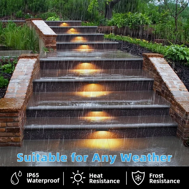 Alt view image 4 of 7 - 7 Inch Retaining Wall Lights, 2700K LED Hardscape Lighting, 12 Pack