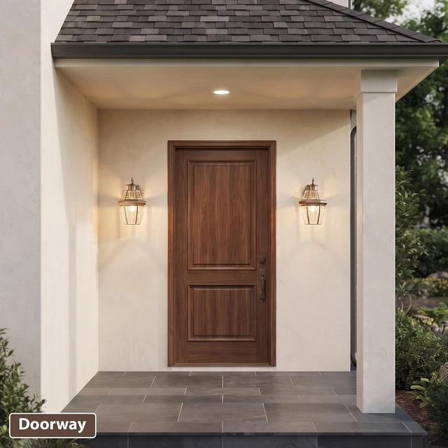 Alt view image 2 of 7 - Outdoor Wall Lantern, 12 Inch Waterproof Exterior Light Fixture.