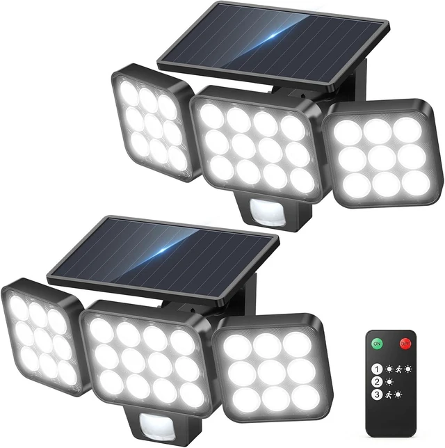 Main image of Solar Flood Lights, 3500LM Motion Sensor Outdoor Lights with Remote
