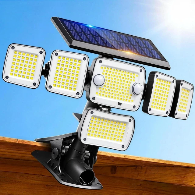 Main image of Solar Flood Lights Outdoor,5000LM Clip on Solar Lights with Motion Sensor